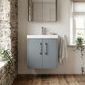 [BFPF2321D] Winshill Contemporary 2 Door Wall Hung Vanity Unit with Thin Edge Basin - Choice of Size and Colour - Silo