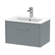 [BFPF2322B] Winshill Contemporary 1 Drawer Wall Hung Vanity Unit with Minimalist Basin, Grey, 600mm - Cutout