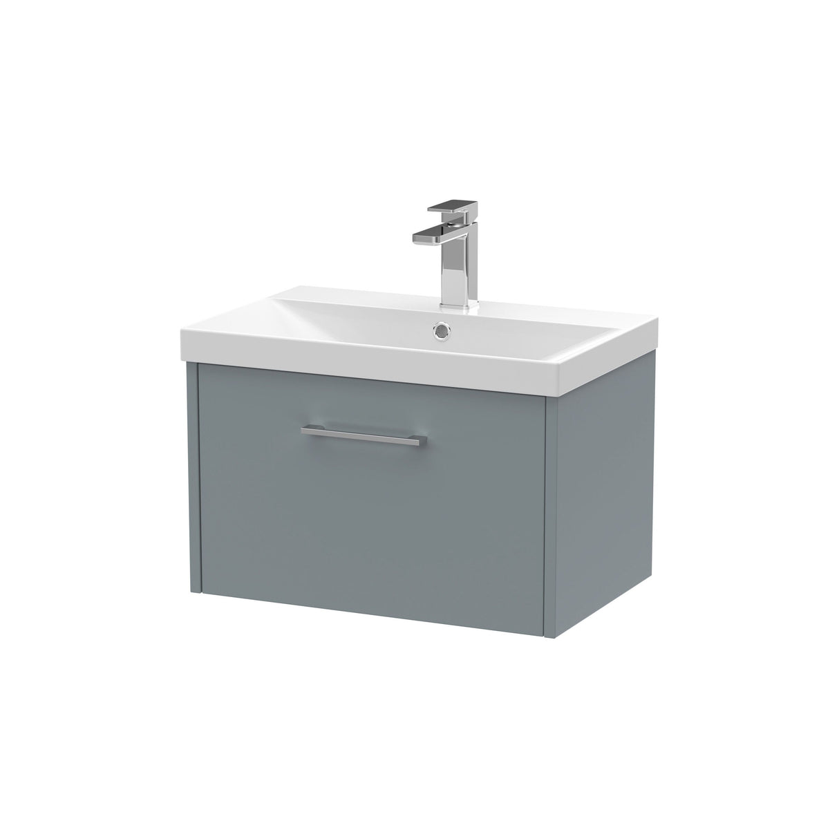 [BFPF2322D] Winshill Contemporary 1 Drawer Wall Hung Vanity Unit with Thin Edge Basin - Choice of Size and Colour - Cutout