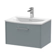 [BFPF2322G] Winshill Contemporary 1 Drawer Wall Hung Vanity Unit with Curved Basin, Grey, 600mm - Cutout