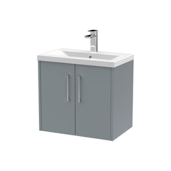 [BFPF2323A] Winshill Contemporary 2 Door Wall Hung Vanity Unit with Mid-Edge Basin - Choice of Size and Colour - Cutout