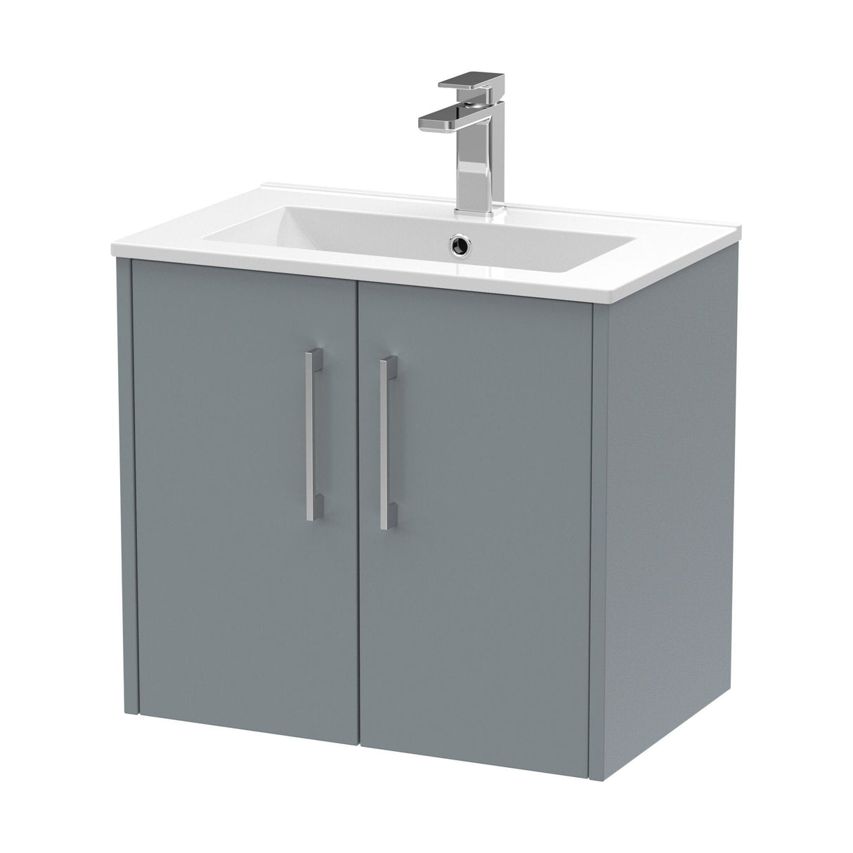 [BFPF2323B] Winshill Contemporary 2 Door Wall Hung Vanity Unit with Minimalist Basin - Choice of Size and Colour - Cutout