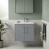 [BFPF2323B] Winshill Contemporary 2 Door Wall Hung Vanity Unit with Minimalist Basin - Choice of Size and Colour - Silo