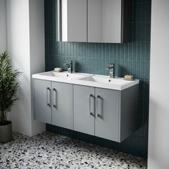 [BFPF2323C] Winshill Contemporary 4 Door 1200mm Wall Hung Vanity Unit with Thin Edge Basin - Choice of Colour