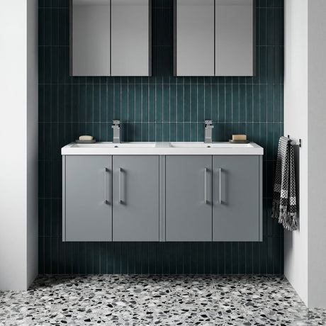 [BFPF2323C] Winshill Contemporary 4 Door 1200mm Wall Hung Vanity Unit with Thin Edge Basin - Choice of Colour - Silo