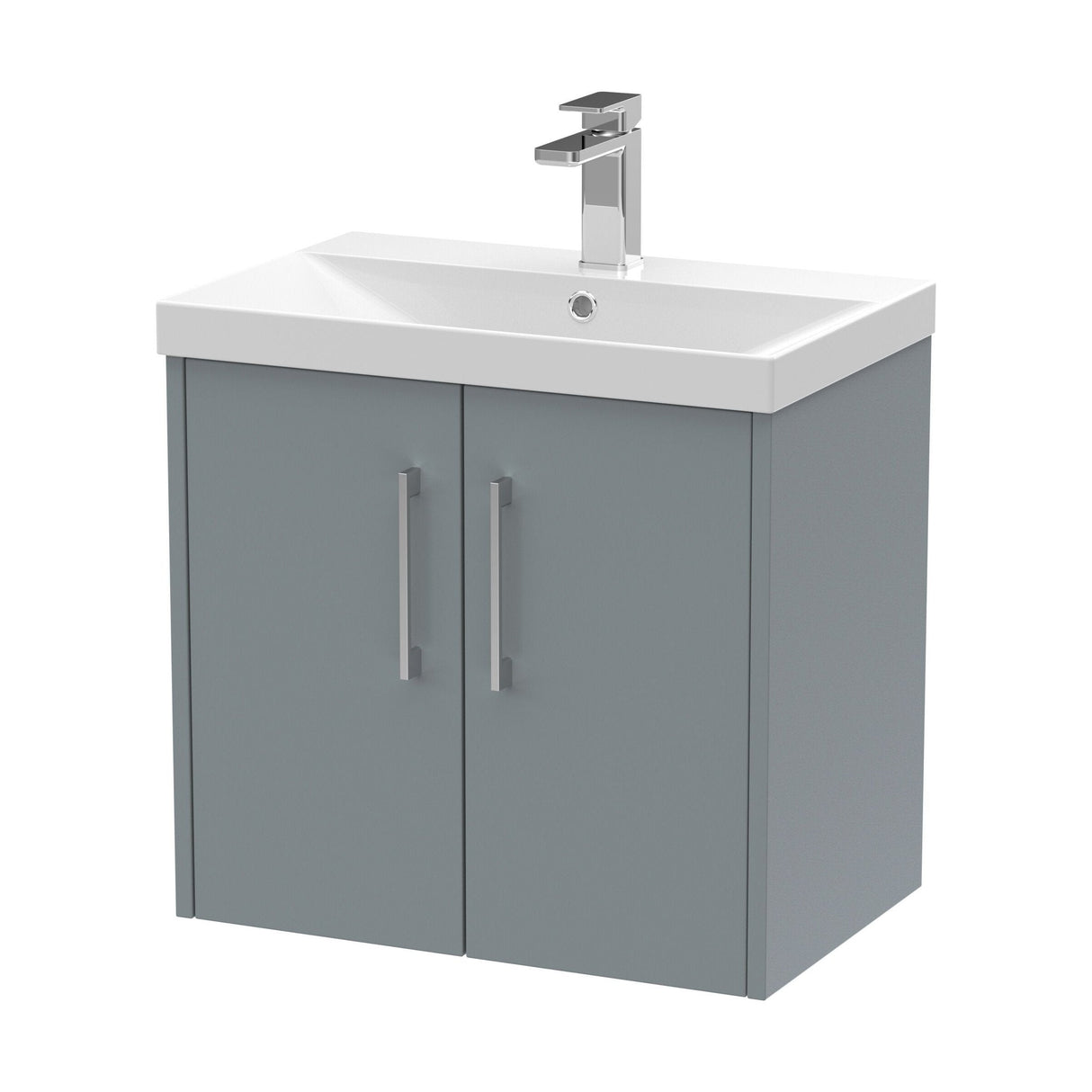 [BFPF2323D] Winshill Contemporary 2 Door Wall Hung Vanity Unit with Thin Edge Basin - Choice of Size and Colour - Cutout