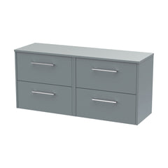 [BFPF2324W2] Winshill Contemporary 4 Drawer 1200mm Wall Hung Vanity Unit with Worktop - Choice of Colour - Cutout