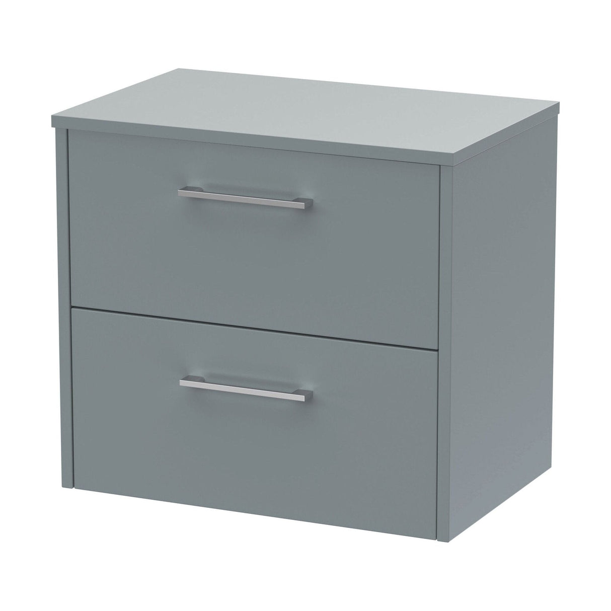 [BFPF2324W] Winshill Contemporary 2 Drawer Wall Hung Vanity Unit with Worktop - Choice of Size and Colour - Cutout