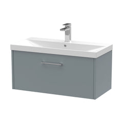 [BFPF2325D] Winshill Contemporary 1 Drawer Wall Hung Vanity Unit with Thin Edge Basin - Choice of Size and Colour - Cutout