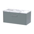 [BFPF2325LCM] Winshill Contemporary Wall Hung Vanity Unit with Laminate Worktop, Grey, 800mm - Cutout