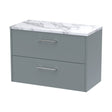 [BFPF2326LCM] Winshill Contemporary 2 Drawer Wall Hung Vanity Unit with Laminate Worktop, Grey, 800mm - Cutout