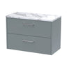 [BFPF2326LCM] Winshill Contemporary 2 Drawer Wall Hung Vanity Unit with Laminate Worktop, 800mm, Choice of Colour - Cutout