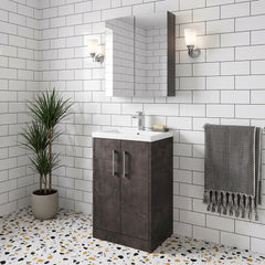 [BFPF2601A] Winshill Contemporary 2 Door Floor Standing Vanity Basin Unit with Mid-Edge Basin, Choice of Size and Colour