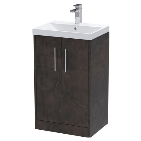 [BFPF2601D] Winshill Contemporary 2 Door Floor Standing Vanity Unit with Thin Edge Basin - Choice of Size and Colour - Cutout