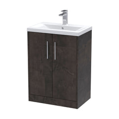 [BFPF2603A] Winshill Contemporary 2 Door Floor Standing Vanity Basin Unit with Mid-Edge Basin, Choice of Size and Colour - Cutout