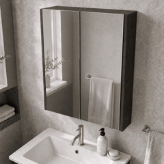 [BFPF2617] Winshill Wall Hung Mirror Cabinet Unit, 600mm, Choice of Colour