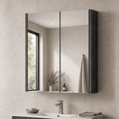 [BFPF2617] Winshill Wall Hung Mirror Cabinet Unit, 600mm, Choice of Colour