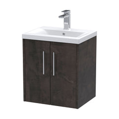 [BFPF2621A] Winshill Contemporary 2 Door Wall Hung Vanity Unit with Mid-Edge Basin - Choice of Size and Colour - Cutout