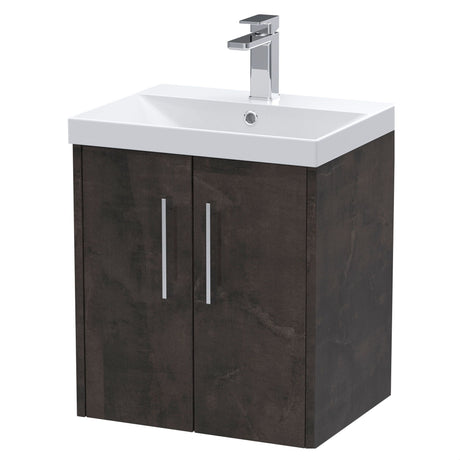 [BFPF2621D] Winshill Contemporary 2 Door Wall Hung Vanity Unit with Thin Edge Basin - Choice of Size and Colour - Cutout