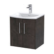 [BFPF2621G] Winshill Contemporary 2 Door Wall Hung Vanity Unit with Curved Basin, Metallic Slate, 500mm - Cutout