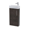 [BFPF2621L] Winshill Contemporary 1 Door Floor Standing Cloakroom Vanity Unit with Basin - Choice of Orientation and Colour - Cutout