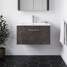 [BFPF2622B] Winshill Wall Hung 1 Drawer Vanity Unit with 1 Tap Hole Minimalist Basin, Choice of Size and Colour - Silo