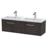 [BFPF2622C] Winshill Contemporary 2 Drawer 1200mm Wall Hung Vanity Unit with Thin Edge Basin - Choice of Colour - Cutout