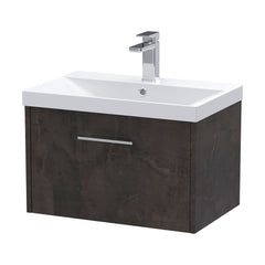 [BFPF2622D] Winshill Contemporary 1 Drawer Wall Hung Vanity Unit with Thin Edge Basin - Choice of Size and Colour - Cutout