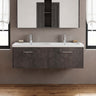 [BFPF2622F] Winshill Contemporary 2 Drawer Wall Hung Vanity Unit with Double Ceramic Basin, 1200mm, Choice of Colour - Silo