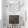 [BFPF2623B] Winshill Contemporary 2 Door Wall Hung Vanity Unit with Minimalist Basin - Choice of Size and Colour - Silo