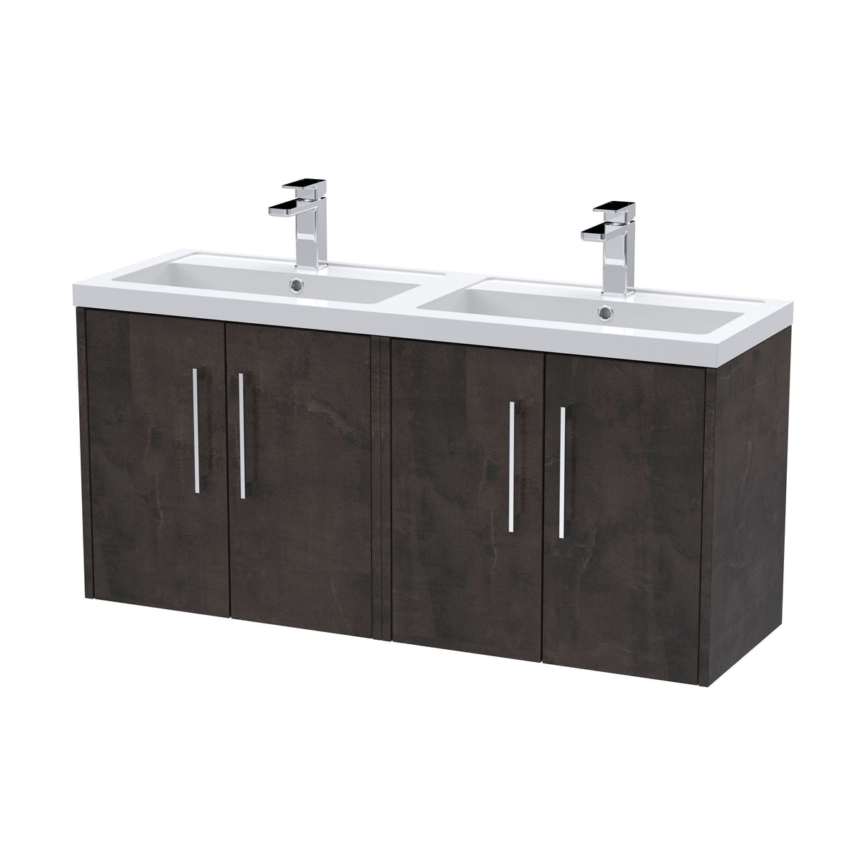 [BFPF2623C] Winshill Contemporary 4 Door 1200mm Wall Hung Vanity Unit with Thin Edge Basin - Choice of Colour - Cutout