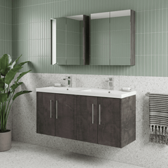 [BFPF2623C] Winshill Contemporary 4 Door 1200mm Wall Hung Vanity Unit with Thin Edge Basin - Choice of Colour