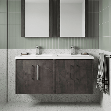 [BFPF2623C] Winshill Contemporary 4 Door 1200mm Wall Hung Vanity Unit with Thin Edge Basin - Choice of Colour - Silo