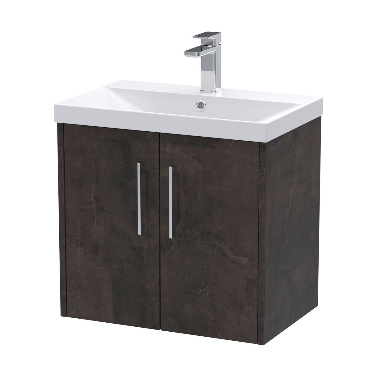 [BFPF2623D] Winshill Contemporary 2 Door Wall Hung Vanity Unit with Thin Edge Basin - Choice of Size and Colour - Cutout