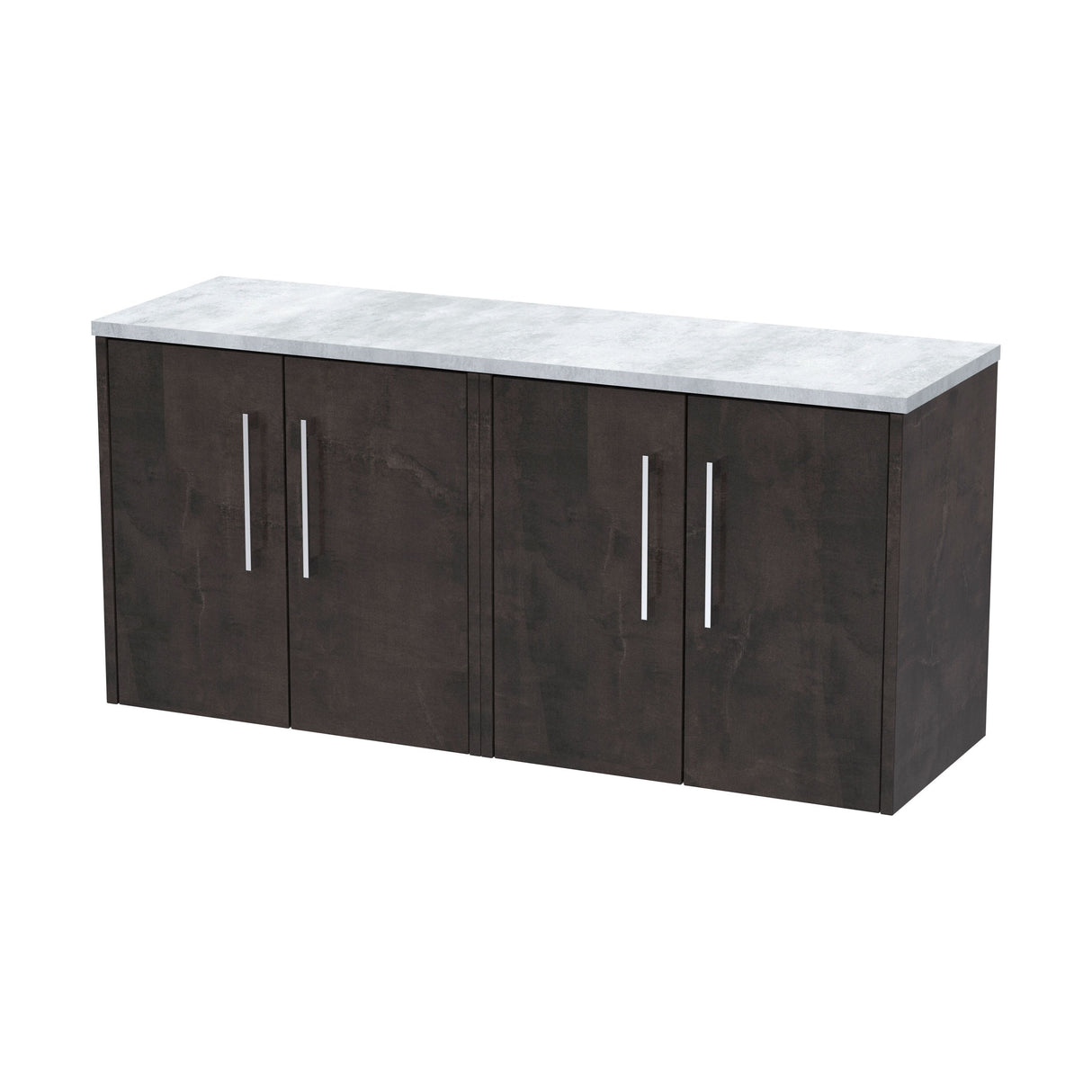 [BFPF2623LBG2] Winshill Contemporary Wall Hung Vanity Unit with Bellato Grey Laminate Worktop - Choice of Colour - Cutout