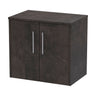 [BFPF2623W] Winshill Contemporary 2 Door Wall Hung Vanity Unit with Worktop - Choice of Colour - Cutout