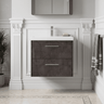 [BFPF2624D] Winshill Contemporary 2 Drawer Wall Hung Vanity Unit with Thin Edge Basin - Choice of Size and Colour - Silo