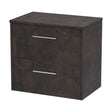 [BFPF2624W] Winshill Contemporary 2 Drawer Wall Hung Vanity Unit with Worktop, 600mm - Cutout