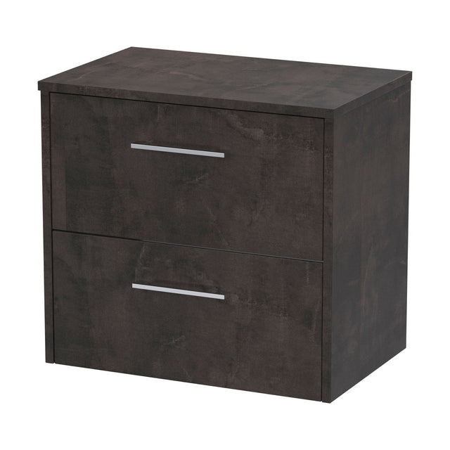 [BFPF2624W] Winshill Contemporary 2 Drawer Wall Hung Vanity Unit with Worktop, 600mm - Cutout
