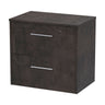 [BFPF2624W] Winshill Contemporary 2 Drawer Wall Hung Vanity Unit with Worktop - Choice of Size and Colour - Cutout