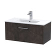 [BFPF2625B] Winshill Contemporary 1 Drawer Wall Hung Vanity Unit with Minimalist Basin, Metallic Slate, 800mm - Cutout