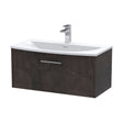 [BFPF2625G] Winshill Contemporary 1 Drawer Wall Hung Vanity Unit with Curved Basin, Metallic Slate, 800mm - Cutout