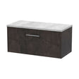 [BFPF2625LBG] Winshill Contemporary 1 Drawer Wall Hung Vanity Unit with Laminate Worktop, Woodgrain Dark Grey, 800mm - Cutout