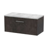 [BFPF2625LBG] Winshill Contemporary 1 Drawer Wall Hung Vanity Unit with Bellato Grey Laminate Worktop - Choice of Size and Colour - Cutout