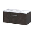[BFPF2625LCM] Winshill Contemporary 1 Drawer Wall Hung Vanity Unit with Laminate Worktop, Metallic Slate, 800mm - Cutout
