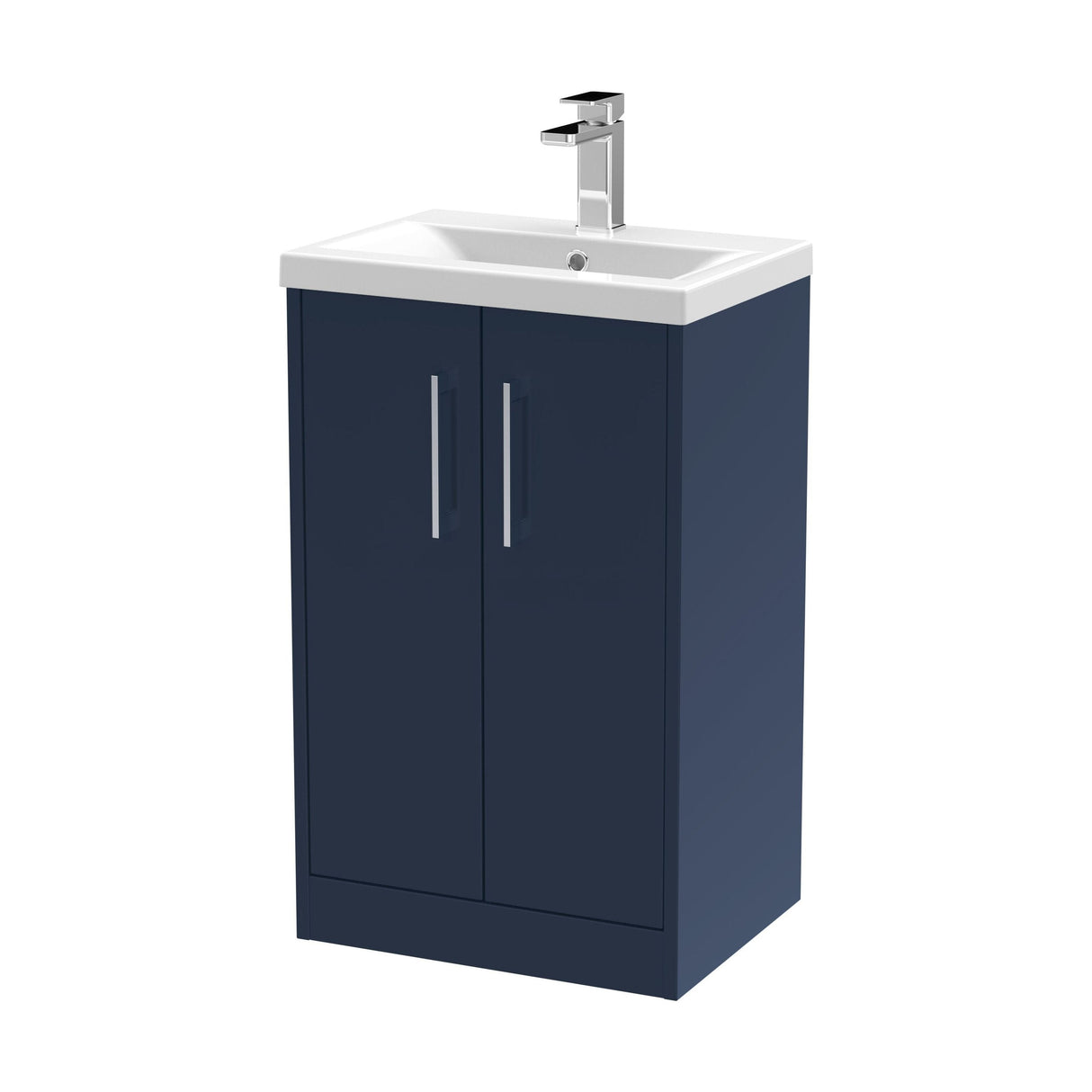 [BFPF2901A] Winshill Contemporary 2 Door Floor Standing Vanity Basin Unit with Mid-Edge Basin, Choice of Size and Colour - Cutout