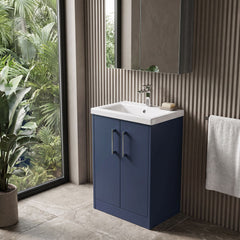 [BFPF2901A] Winshill Contemporary 2 Door Floor Standing Vanity Basin Unit with Mid-Edge Basin, Choice of Size and Colour