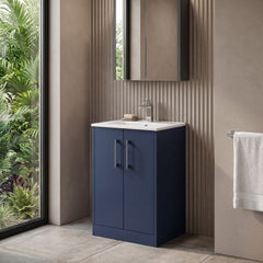 [BFPF2901B] Winshill Contemporary 2 Door Floor Standing Vanity Unit with Minimalist Basin - Choice of Size and Colour