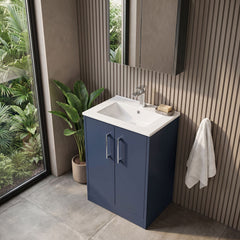 [BFPF2901B] Winshill Contemporary 2 Door Floor Standing Vanity Unit with Minimalist Basin - Choice of Size and Colour