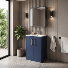 [BFPF2901B] Winshill Contemporary 2 Door Floor Standing Vanity Unit with Minimalist Basin - Choice of Size and Colour